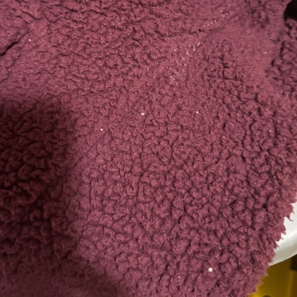 Women’s Koolaburra by UGG Fleece Sherpa 1/4 Zip Pullover Maroon Medium - Picture 5 of 5